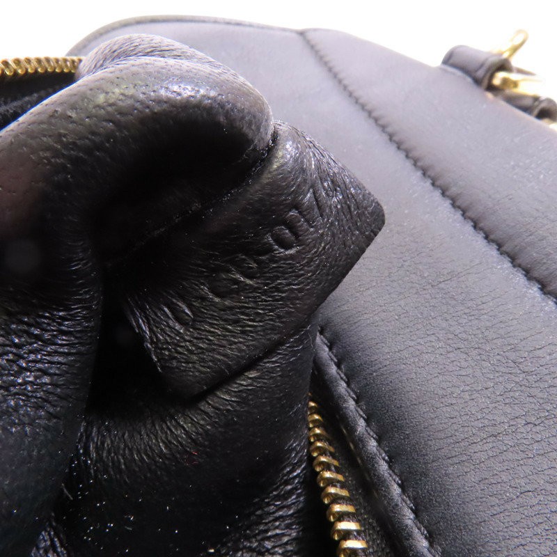 CELINE 帆布/牛皮皮革Trapeze金扣手挽肩背兩用袋-7