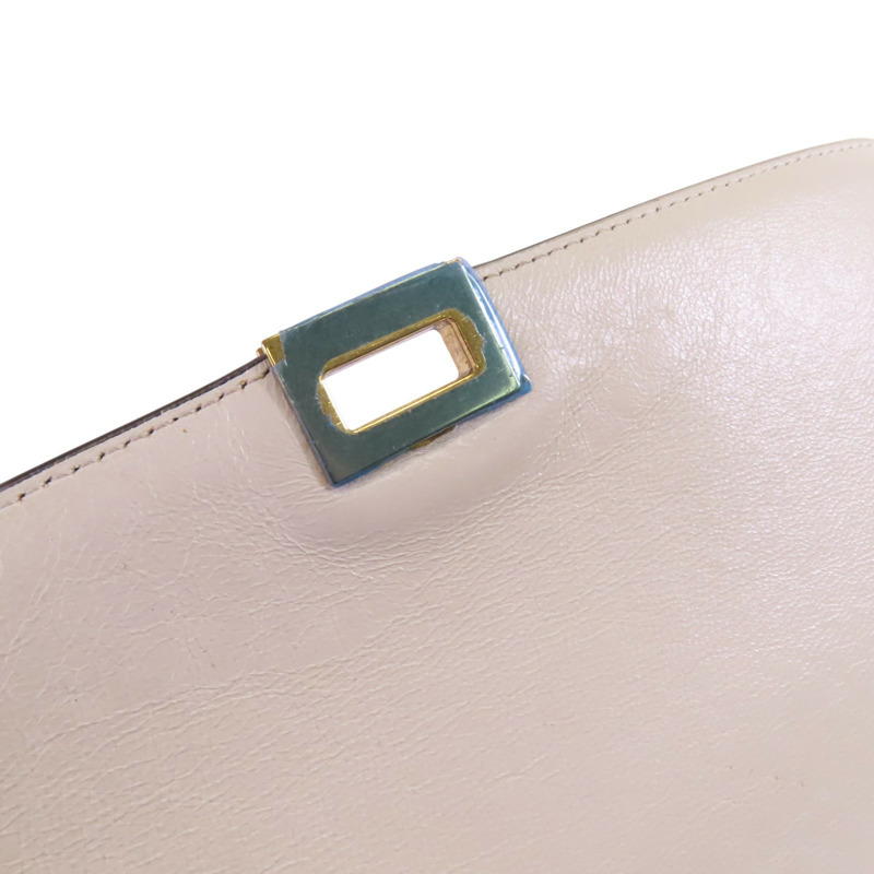 CELINE 帆布/牛皮皮革Trapeze金扣手挽肩背兩用袋-16