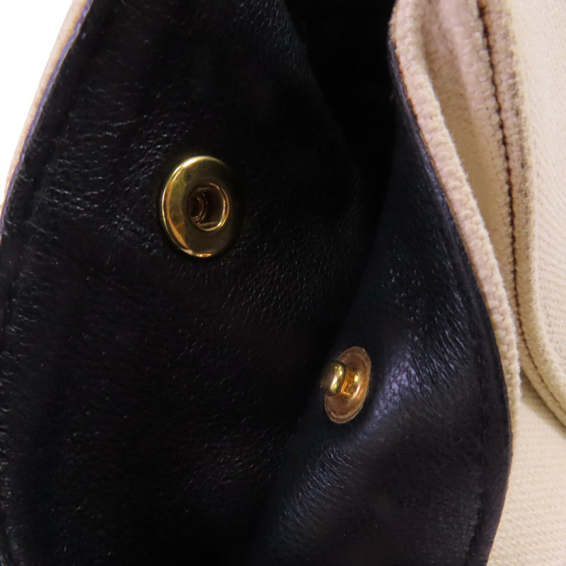 CELINE 帆布/牛皮皮革Trapeze金扣手挽肩背兩用袋-18
