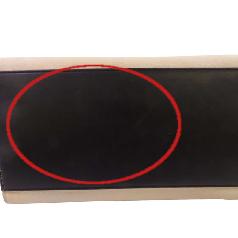 CELINE 帆布/牛皮皮革Trapeze金扣手挽肩背兩用袋-21