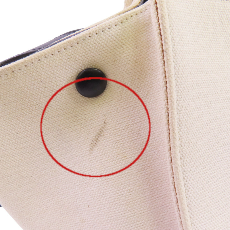 CELINE 帆布/牛皮皮革Trapeze金扣手挽肩背兩用袋-25