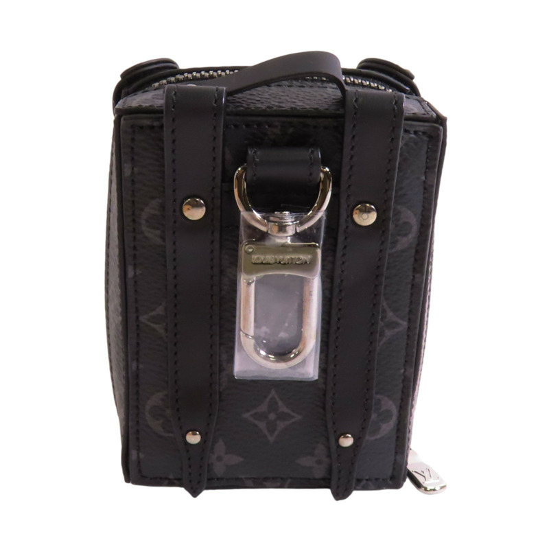 LOUIS VUITTON Monogram Eclipse Trunk Keychain銀扣吊飾鑰匙扣-1