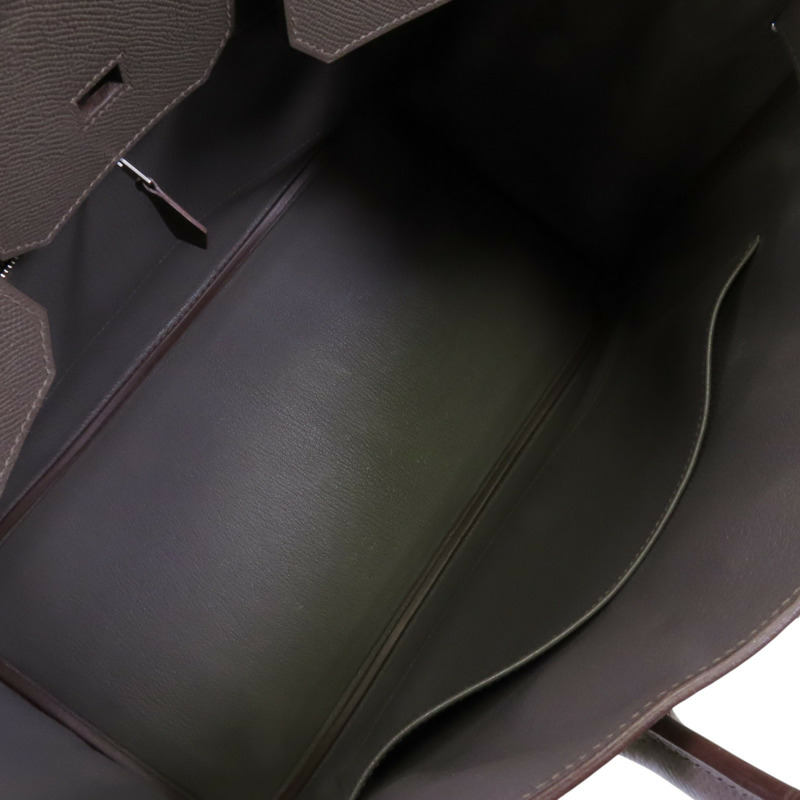 HERMES Epsom皮革Birkin 35銀扣手挽袋-3