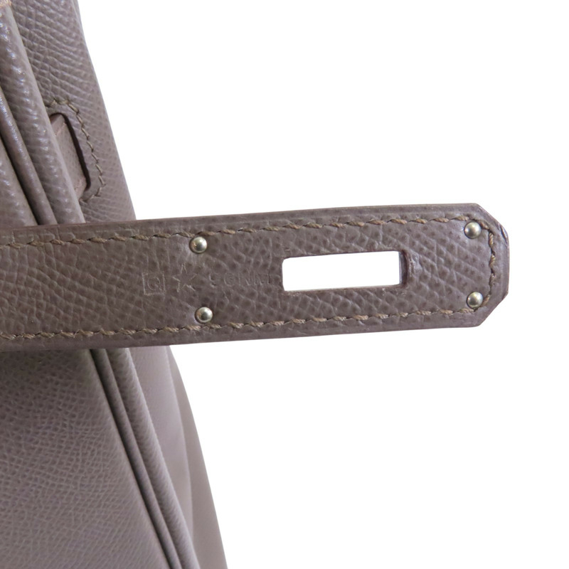 HERMES Epsom皮革Birkin 35銀扣手挽袋-6