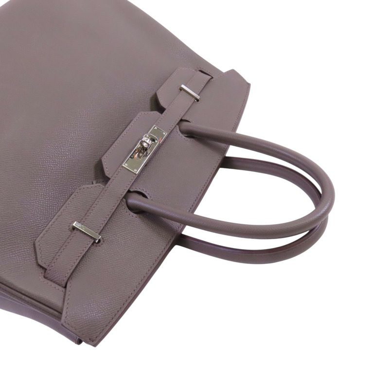 HERMES Epsom皮革Birkin 35銀扣手挽袋-7