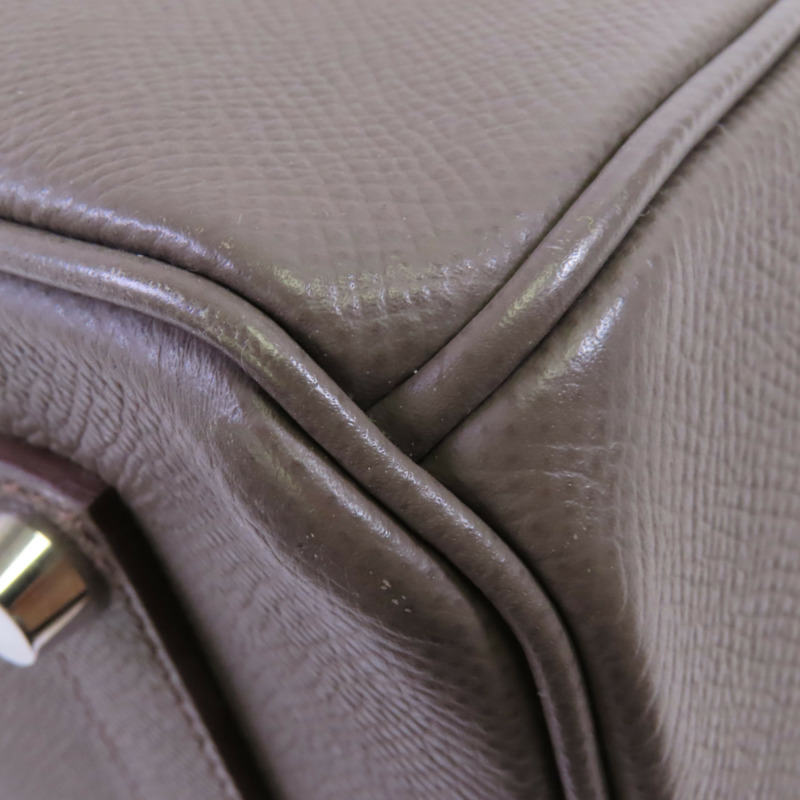 HERMES Epsom皮革Birkin 35銀扣手挽袋-13