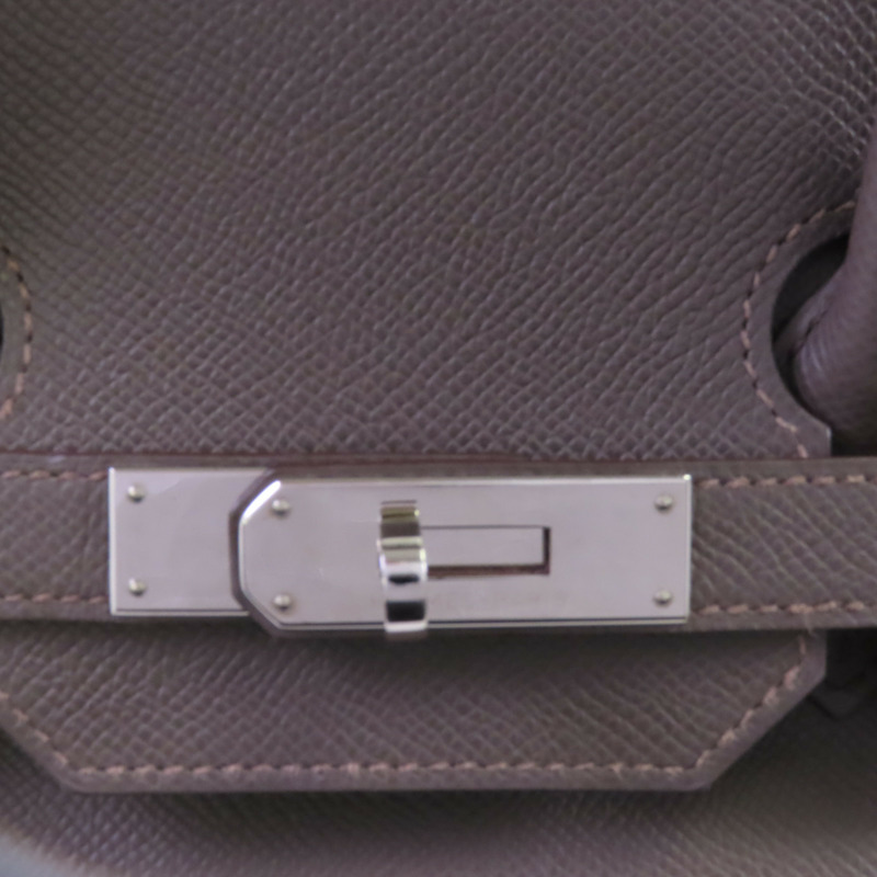 HERMES Epsom皮革Birkin 35銀扣手挽袋-15