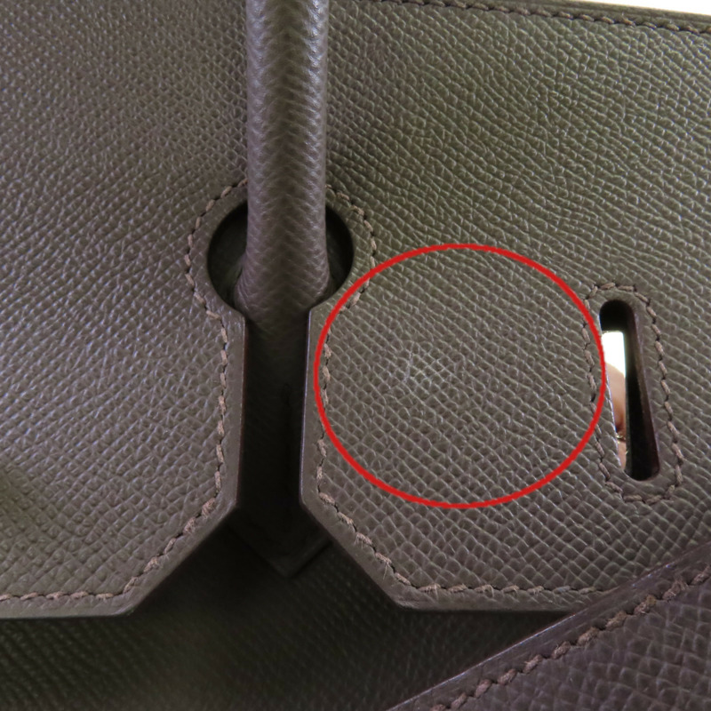 HERMES Epsom皮革Birkin 35銀扣手挽袋-16