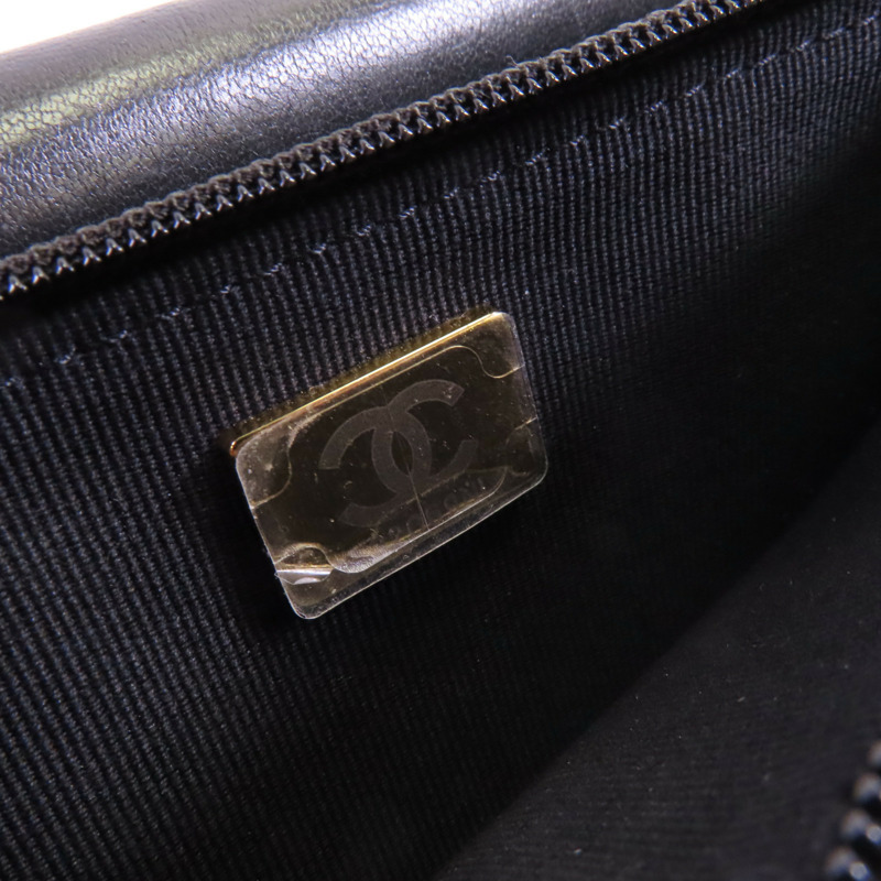 CHANEL 羊皮皮革WOC Gold Ball Adjustable金扣鏈帶錢包肩背袋-6