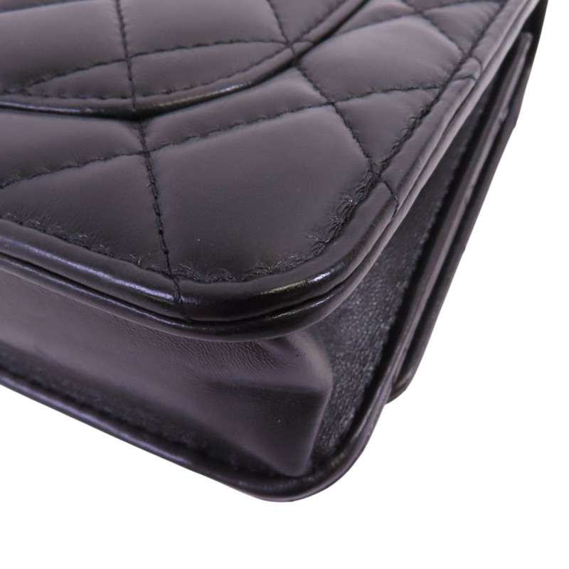 CHANEL 羊皮皮革WOC Gold Ball Adjustable金扣鏈帶錢包肩背袋-13