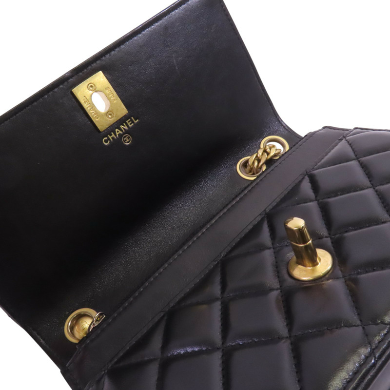 CHANEL 羊皮皮革WOC Gold Ball Adjustable金扣鏈帶錢包肩背袋-14