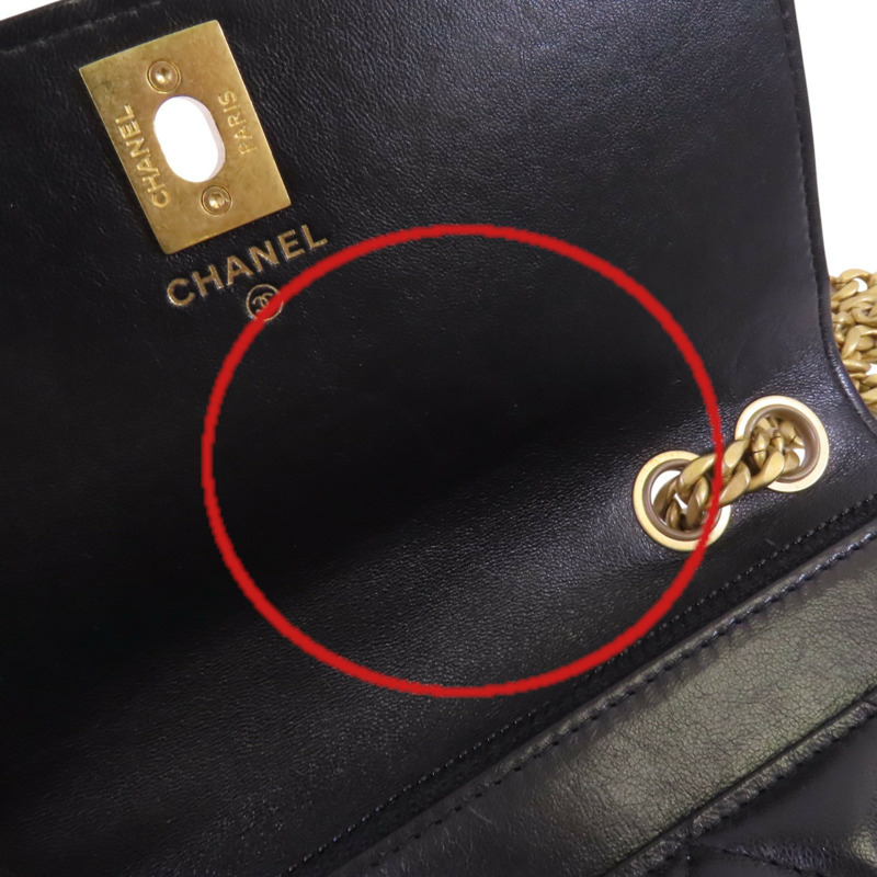 CHANEL 羊皮皮革WOC Gold Ball Adjustable金扣鏈帶錢包肩背袋-16