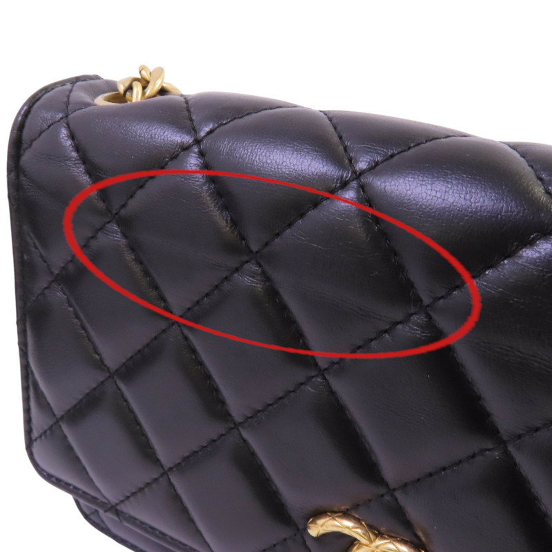 CHANEL 羊皮皮革WOC Gold Ball Adjustable金扣鏈帶錢包肩背袋-17