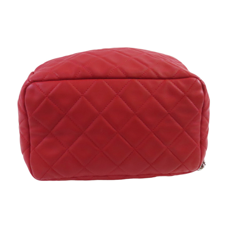 CHANEL 羊皮皮革2Way Bucket Bag銀扣鏈帶手挽肩背兩用袋-3