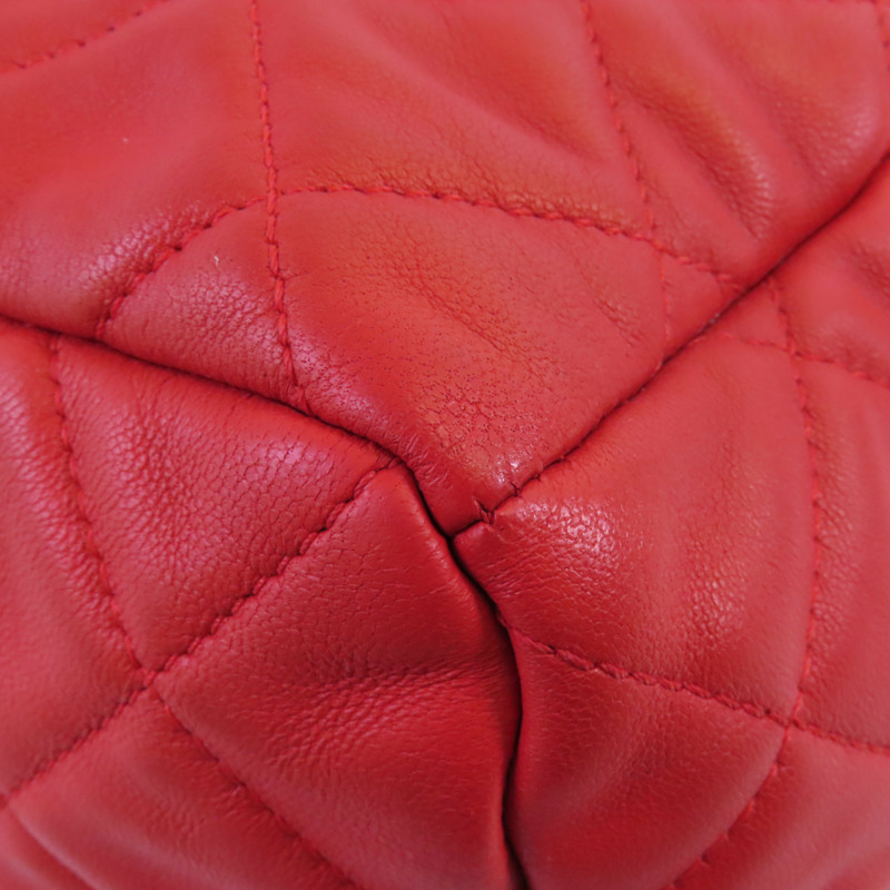 CHANEL 羊皮皮革2Way Bucket Bag銀扣鏈帶手挽肩背兩用袋-11