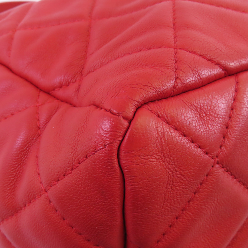 CHANEL 羊皮皮革2Way Bucket Bag銀扣鏈帶手挽肩背兩用袋-12