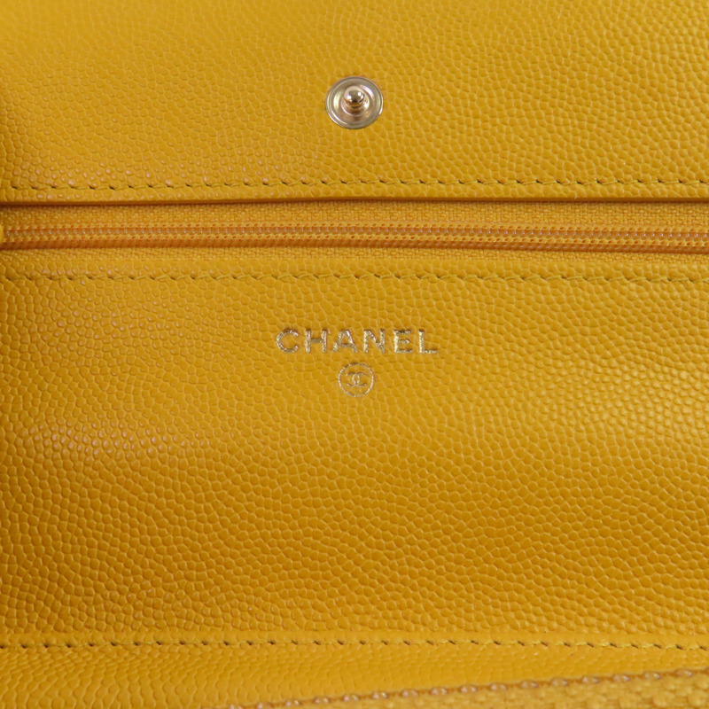 CHANEL 牛皮皮革Chanel WOC Wallet On Chain金扣鏈帶肩背袋-6