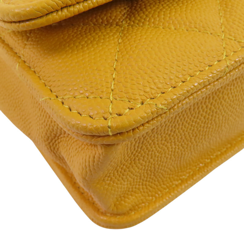 CHANEL 牛皮皮革Chanel WOC Wallet On Chain金扣鏈帶肩背袋-10