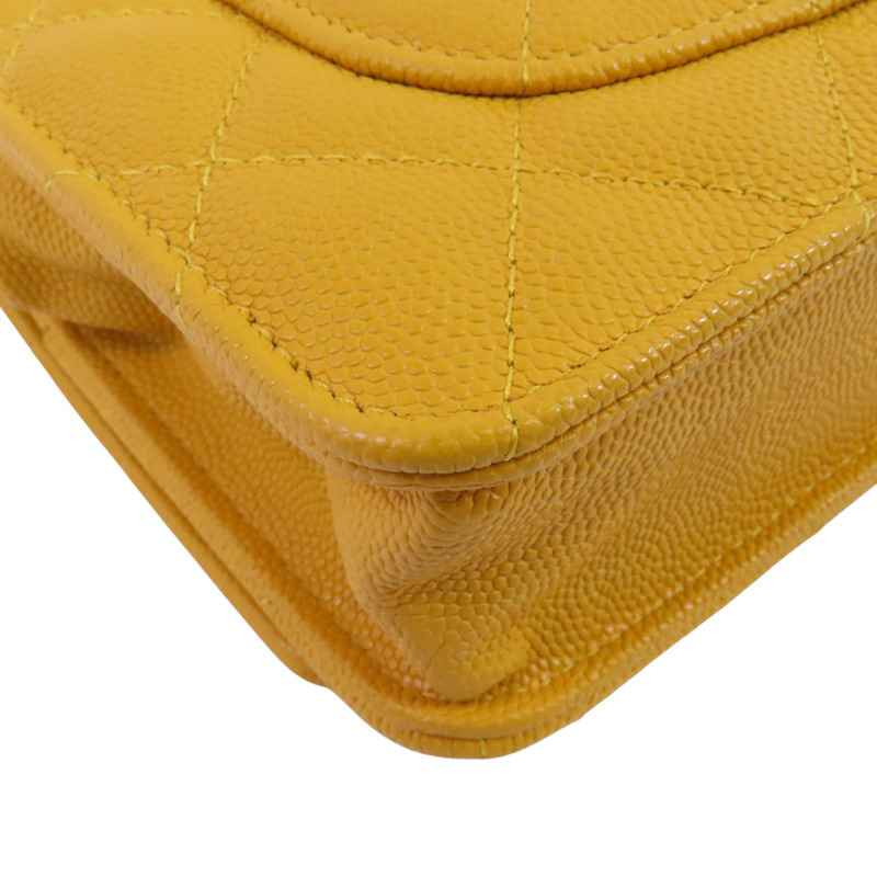 CHANEL 牛皮皮革Chanel WOC Wallet On Chain金扣鏈帶肩背袋-12