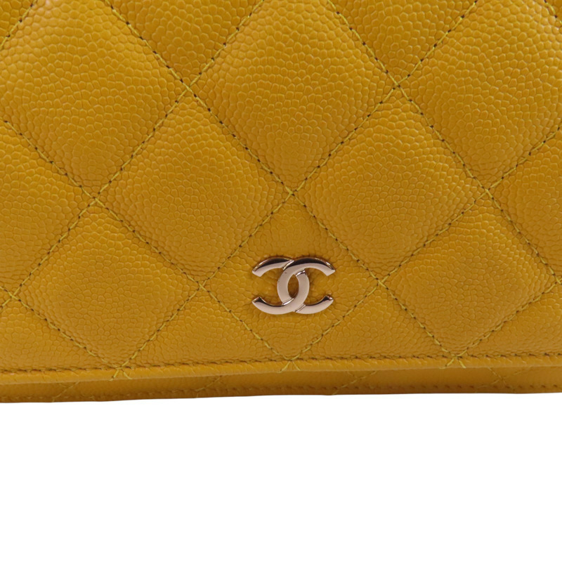 CHANEL 牛皮皮革Chanel WOC Wallet On Chain金扣鏈帶肩背袋-14