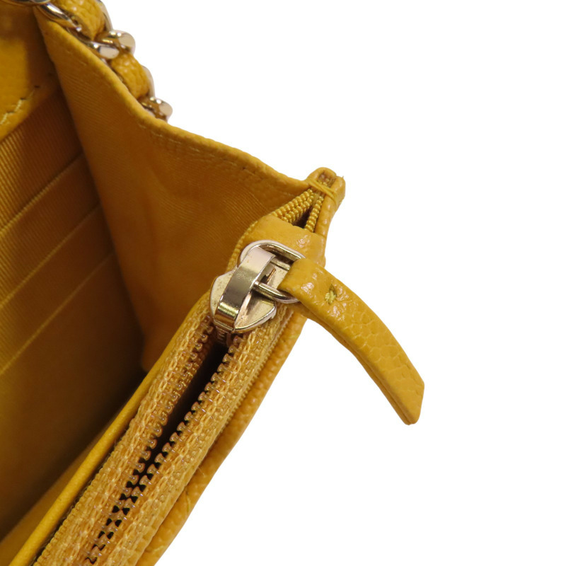 CHANEL 牛皮皮革Chanel WOC Wallet On Chain金扣鏈帶肩背袋-16