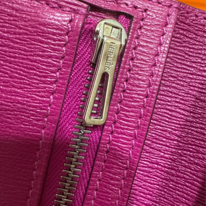 Hermes 天方夜譚紫銀釦短夾 💖 普皮的價錢請直接上🐊-3