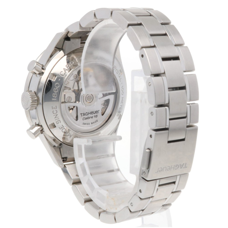 TAG Heuer 豪雅卡萊拉 Calibre 16 腕錶，不鏽鋼 CV2017-2 自動上鍊，已翻新，男士腕錶，豪雅，品相略有瑕疵，不防水，計時碼錶-4