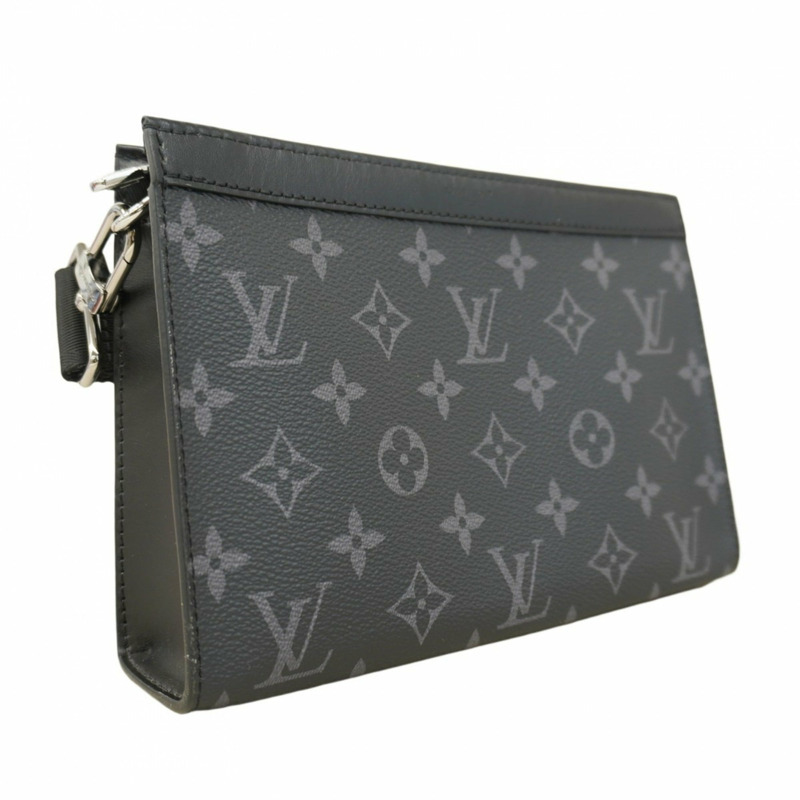 路易威登 Monogram Eclipse Gaston 穿戴式皮夾肩背包 M81124 黑色 男士-1