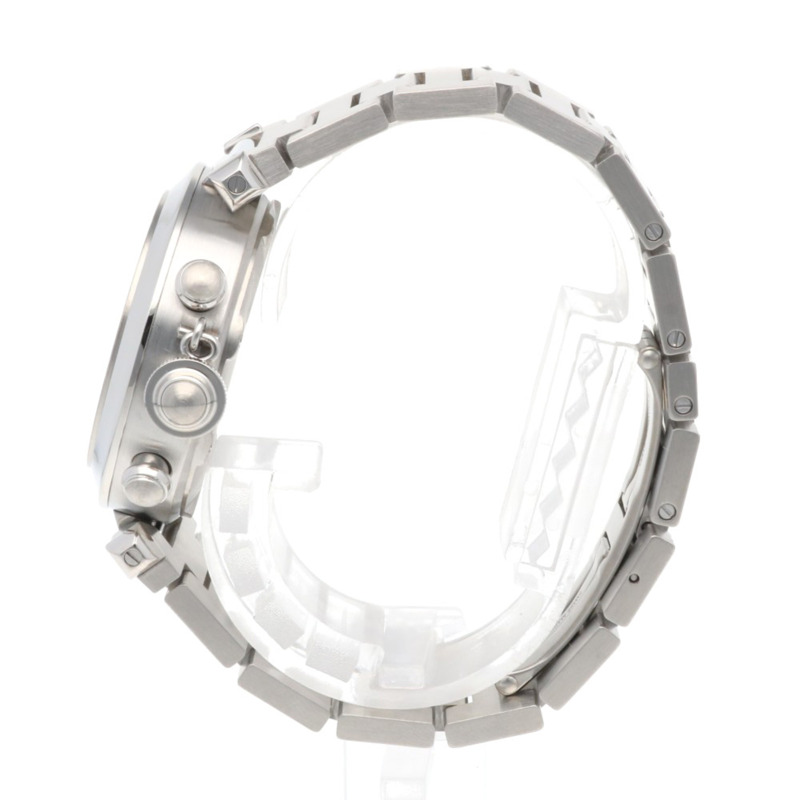 卡地亞 Pasha C 計時腕錶，不鏽鋼材質，型號 2412，自動上鍊，男士腕錶，卡地亞-3