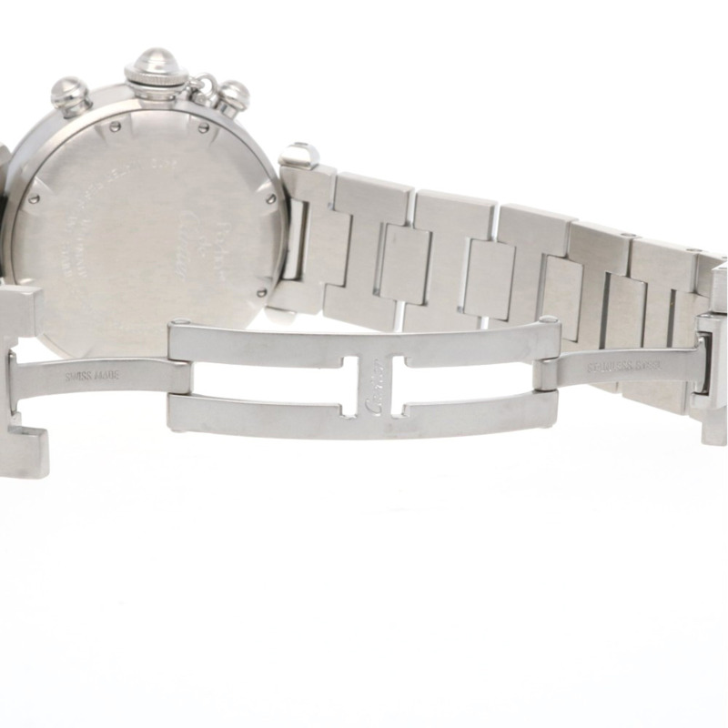 卡地亞 Pasha C 計時腕錶，不鏽鋼材質，型號 2412，自動上鍊，男士腕錶，卡地亞-8