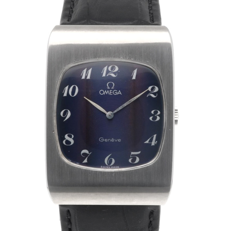 歐米茄日內瓦系列腕錶，不鏽鋼材質，型號1110117，手動上鍊，男士腕錶，已翻新-0