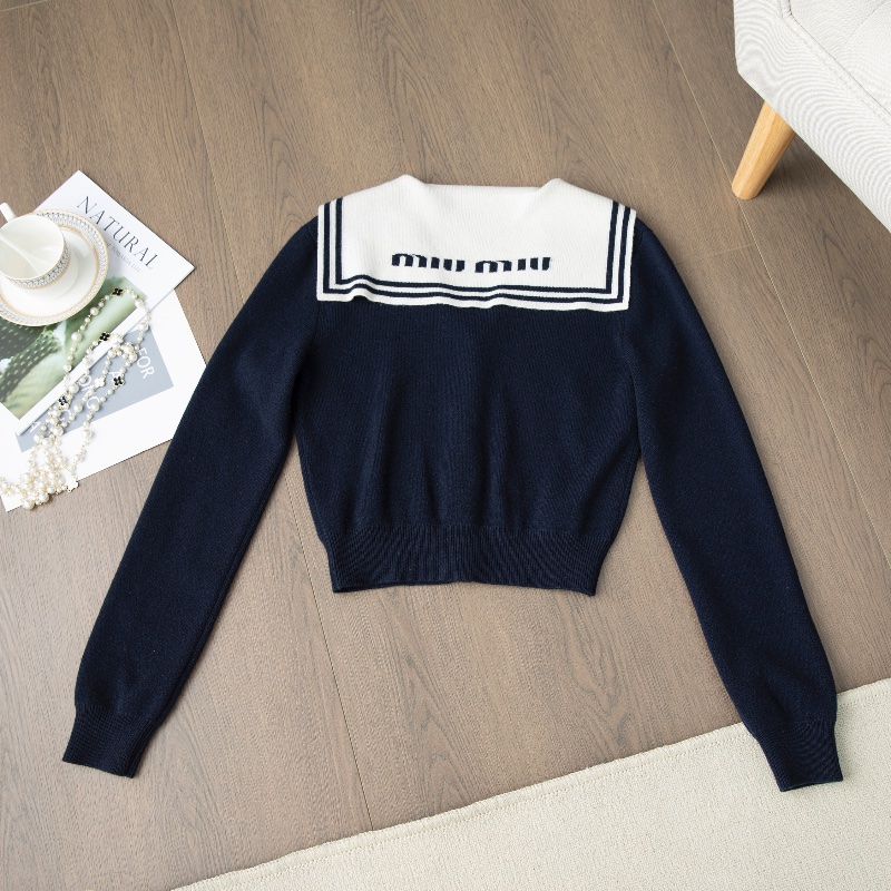 ❤️MIU MIU 明星款 海军领上衣-9