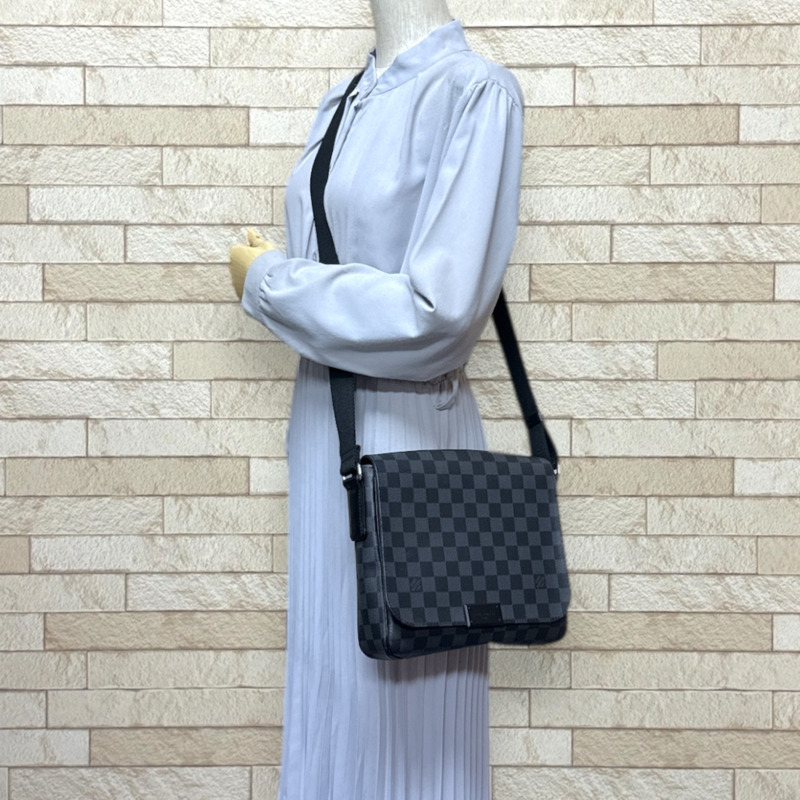 路易威登 District PM Damier Graphite 背包包 N41260，黑色，男士，LOUIS VUITTON-1