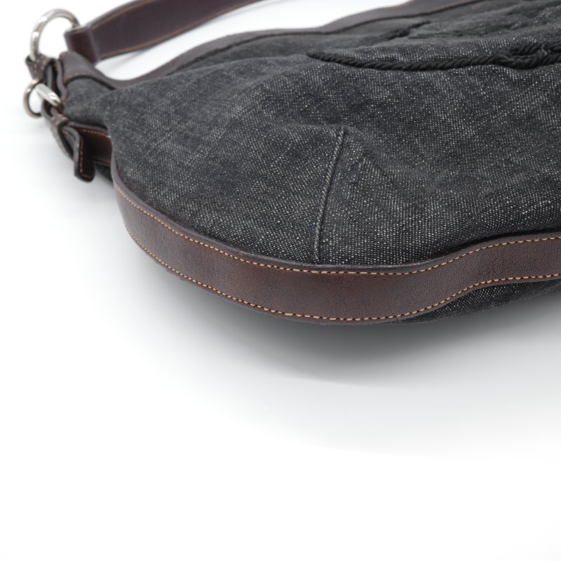 Prada 普拉達 牛仔藍 丹寧 腋下包 Hobo 包-8