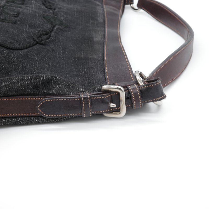 Prada 普拉達 牛仔藍 丹寧 腋下包 Hobo 包-9