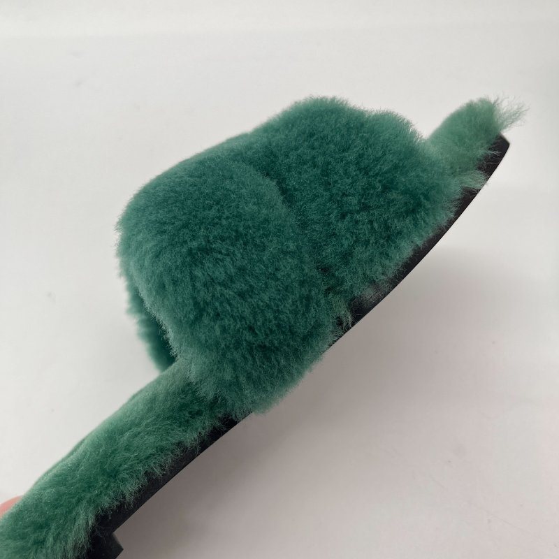 Hermès 愛馬仕 Oran 拖鞋 英國綠 羊羔毛 涼鞋 拖鞋-13