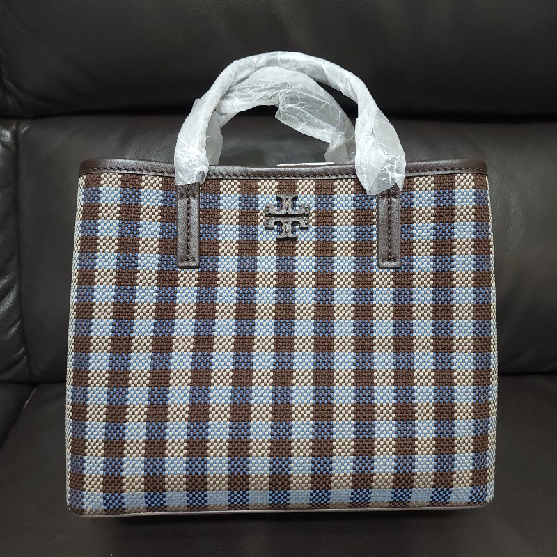 tory burch  藍咖  編織包-1