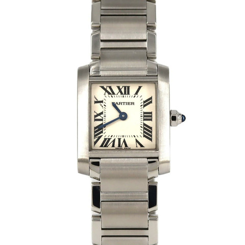 卡地亞 Tank Française SM W51008Q3 不鏽鋼石英錶
