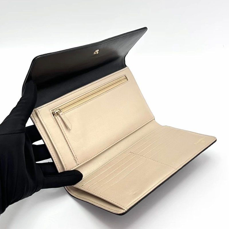 CHANEL山茶花長款錢包20*13*2 98新配件保卡塵袋-3