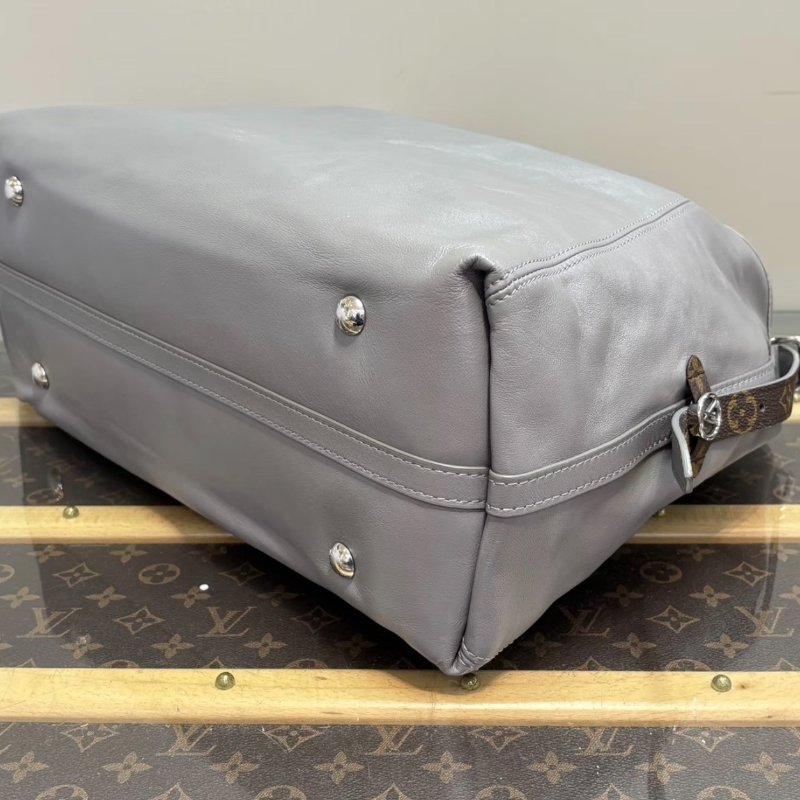 LV carryall灰色全皮中號子母肩背斜背包 芯片款39*30*17 98新配件塵袋-1