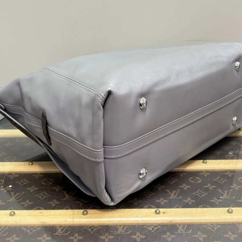 LV carryall灰色全皮中號子母肩背斜背包 芯片款39*30*17 98新配件塵袋-2