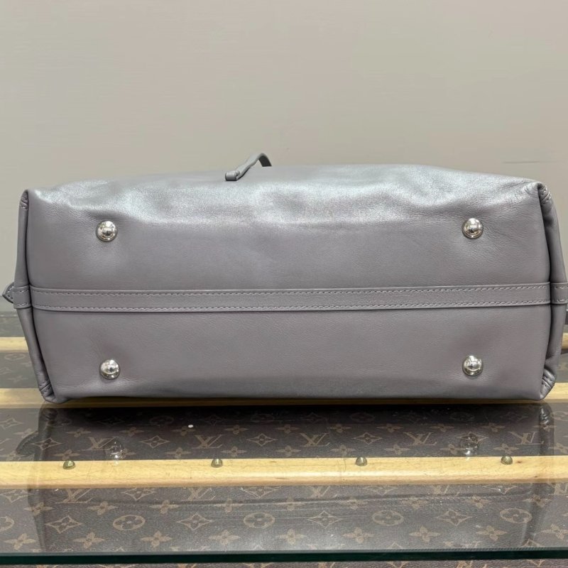 LV carryall灰色全皮中號子母肩背斜背包 芯片款39*30*17 98新配件塵袋-3