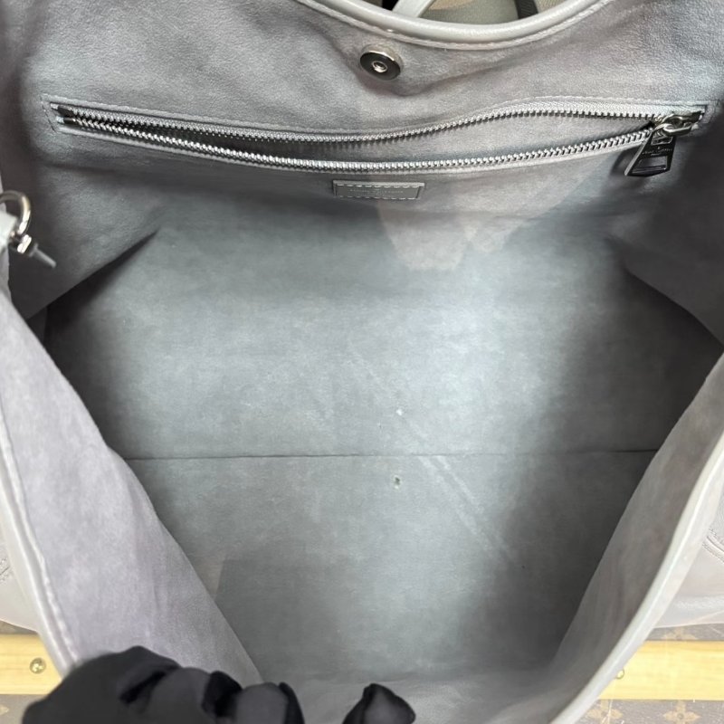 LV carryall灰色全皮中號子母肩背斜背包 芯片款39*30*17 98新配件塵袋-5