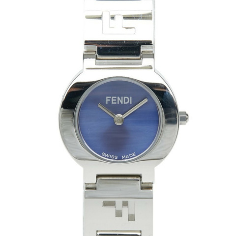 Fendi Horology 3050L 石英腕錶，海軍藍錶盤，不鏽鋼錶殼，女款 FENDI