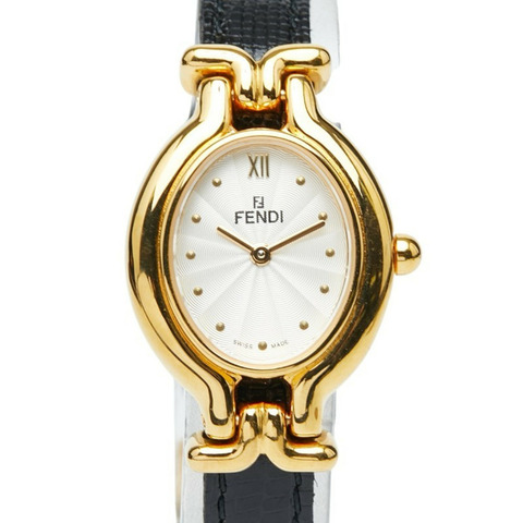 Fendi Chameleon腕錶，640L石英機芯，銀色錶盤，不鏽鋼錶殼，皮革錶帶，5種顏色可選，女士款，可更換錶帶