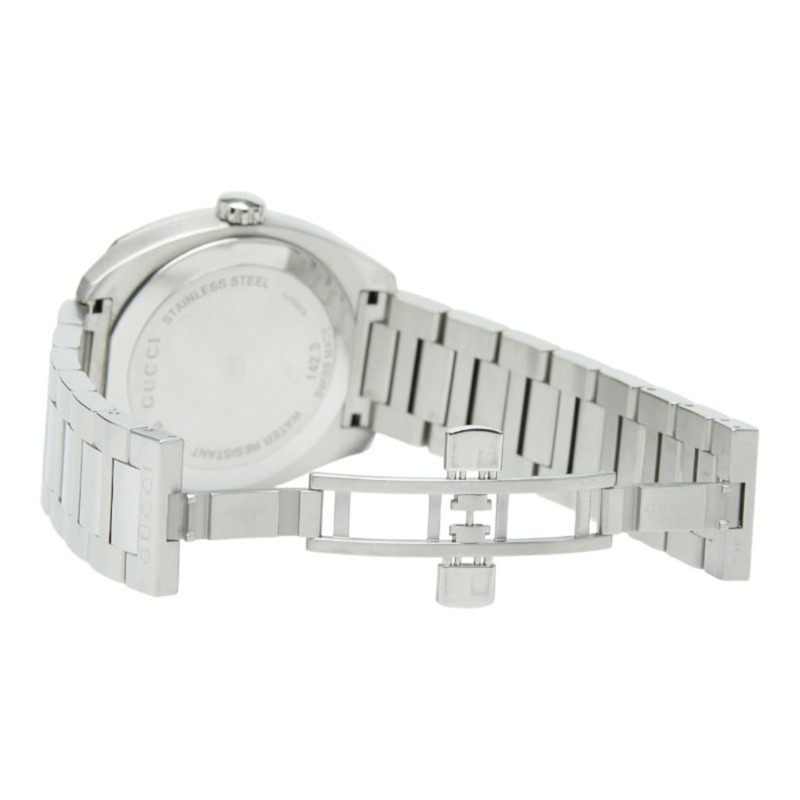 Gucci GG2570 男錶，142.3毫米石英機芯，黑色錶盤，不鏽鋼錶殼-2