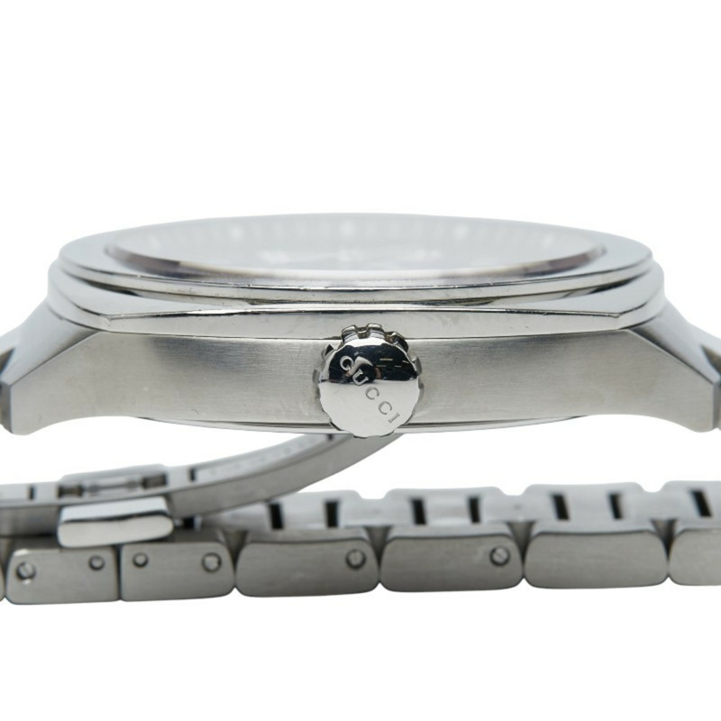 Gucci GG2570 男錶，142.3毫米石英機芯，黑色錶盤，不鏽鋼錶殼-4