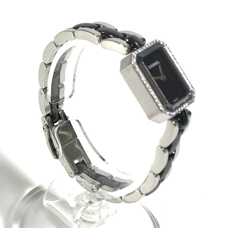 香奈兒 Premiere 女士腕錶 H2163，鑲鑽錶圈，不鏽鋼陶瓷錶殼，黑色-3