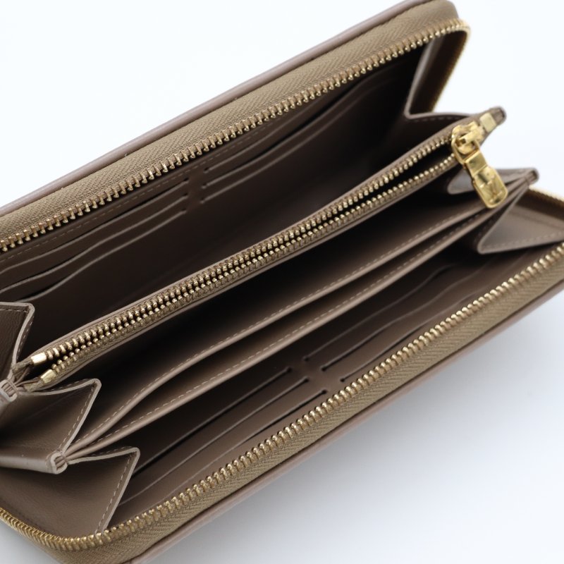 【專櫃已停售♥️僅存的閒置品】Louis Vuitton 路易威登 褐灰色 雲朵蓬彈 小羊皮 拉鍊長夾 拉鍊錢包 空間超大（多卡位、鈔票位、零錢位）-1