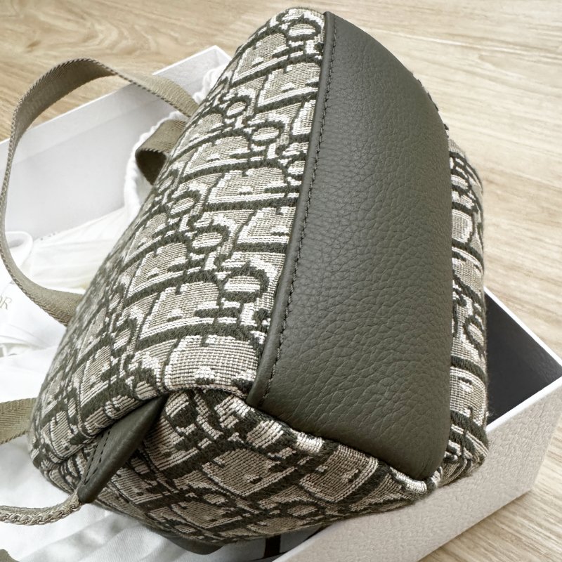 Dior 迷你茶色提花帆布拉鍊後背包 99新超稀缺海外限定  Dior Kids Rider Backpack Mini-9